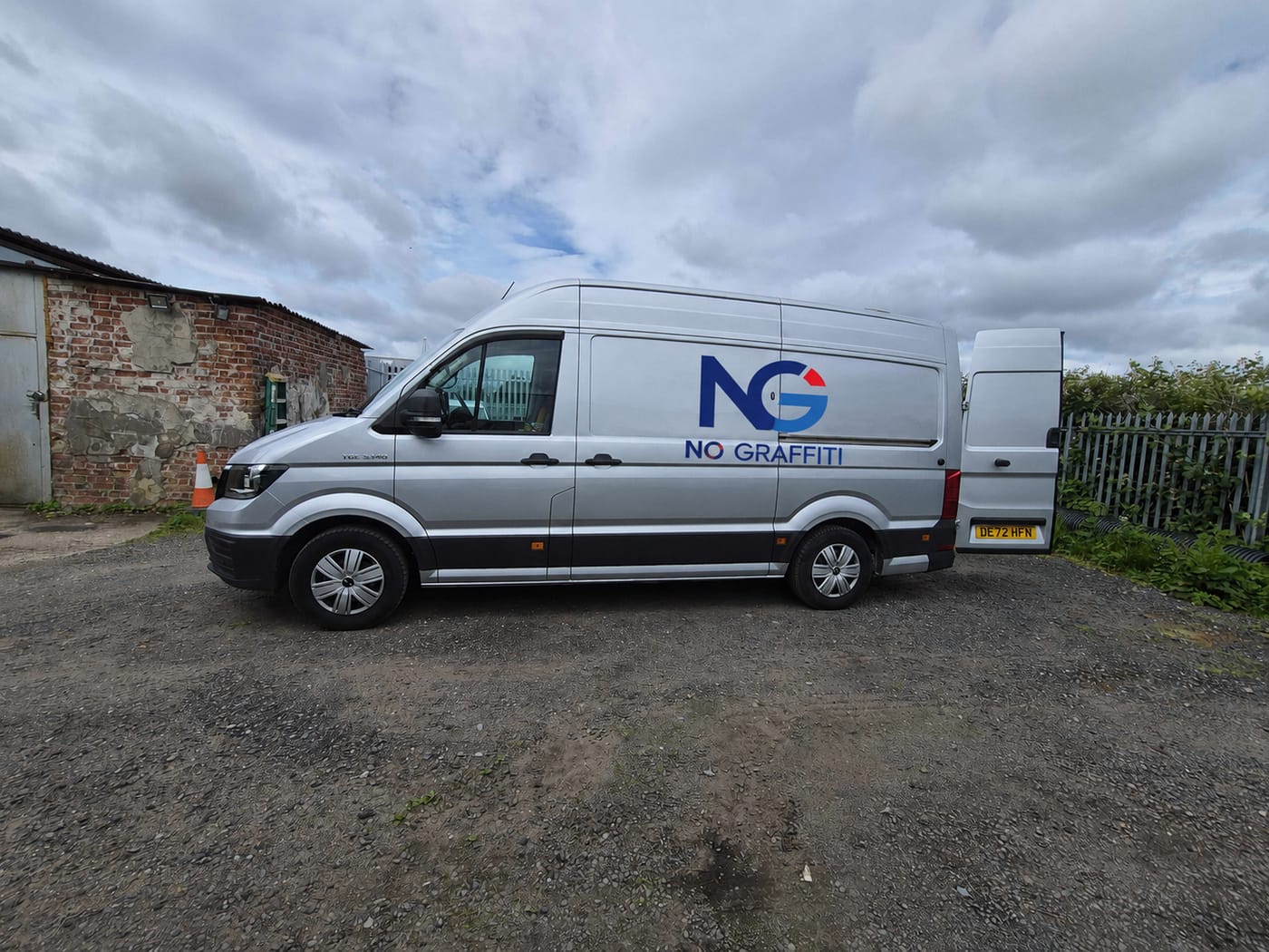 Each van carries everything needed to remove graffiti on site